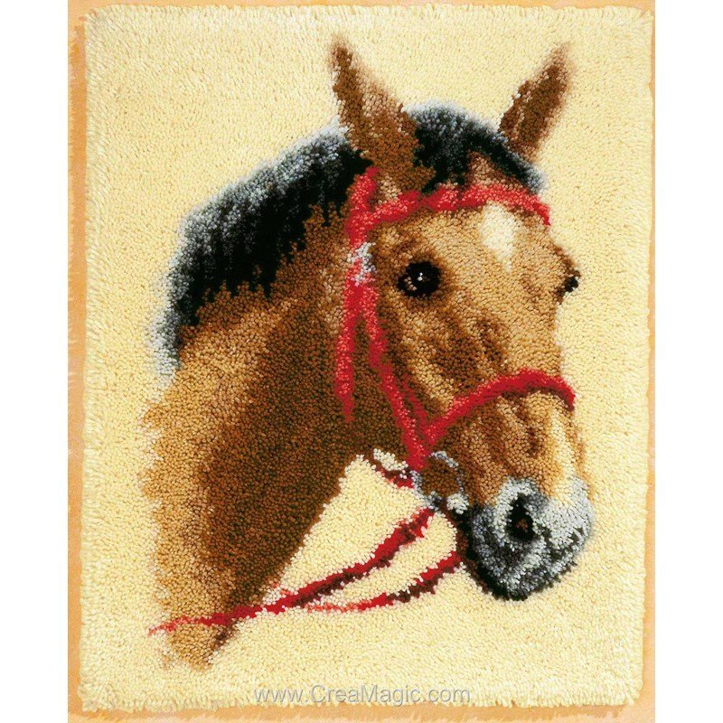 Kit Créatif DIY : Coussin à Broder Vervaco - Motif Cheval - Tout Inclus - 16x16 Pouces - Cadeau Fait Main