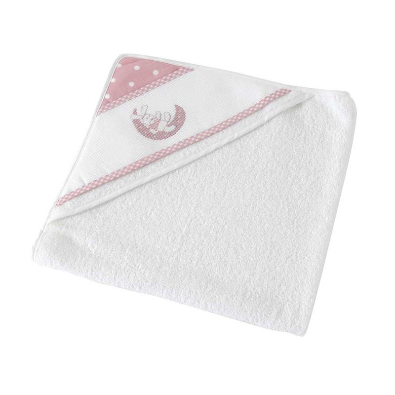 Sortie De Bain à Broder DMC Motif Feuillage – Toile Aïda 5,5 Pts/cm – 72 X 72 Cm – Cadeau Naissance Personnalisable