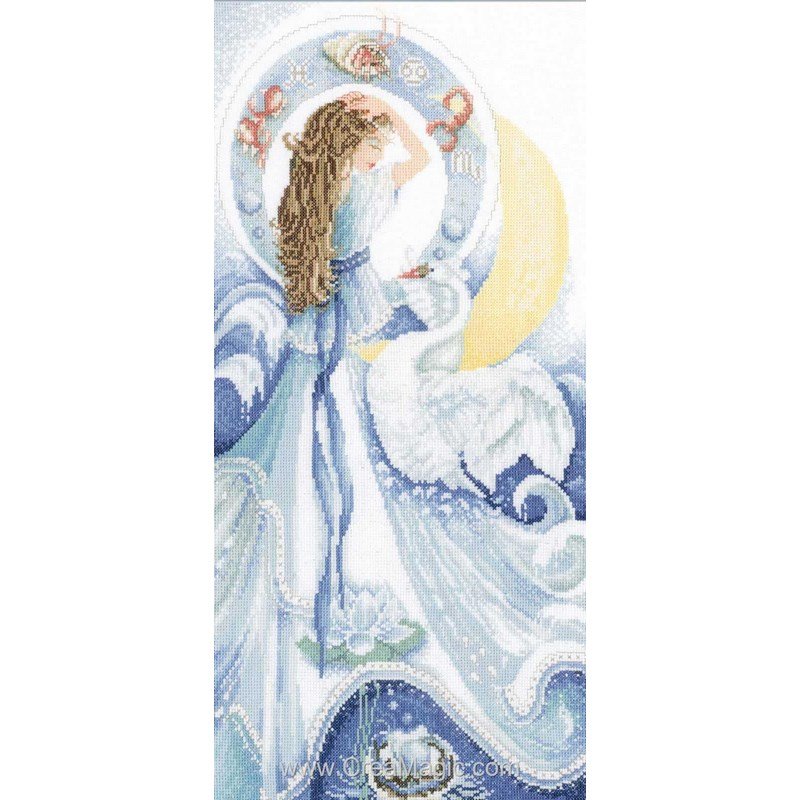 Kit Point De Croix Lanarte "Cute Fairy" - Modèle à Compter - Toile 27-28 Ct - Neuf Complet