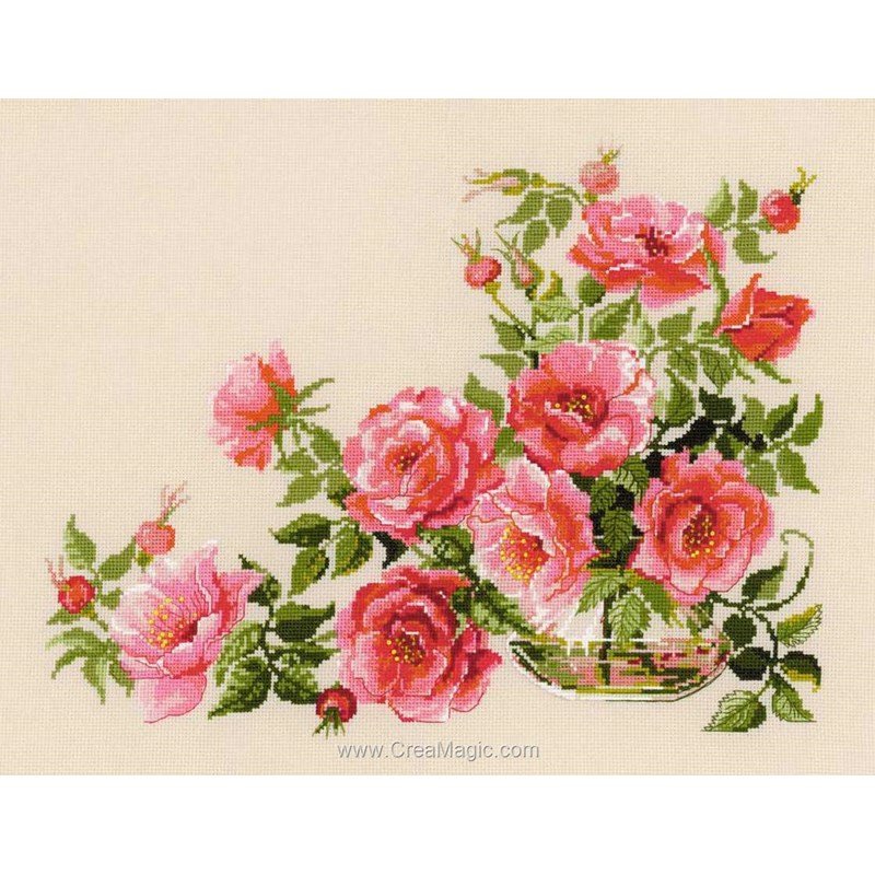 Kit Broderie Point De Croix RIOLIS 2105 Mare D'Amore - Dauphins - AIDA 10ct - 15,2 X 15,2 Cm
