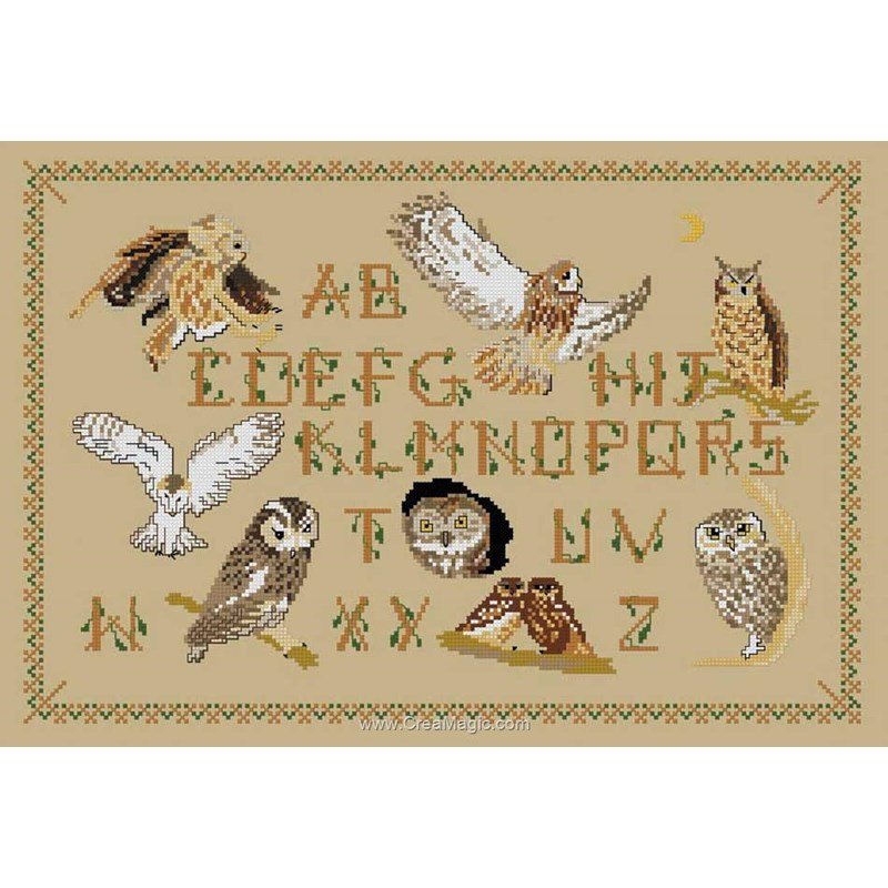 Kit Point De Croix La Planète Mauve – 50x65 Cm, Abécédaire Décoratif De Noël