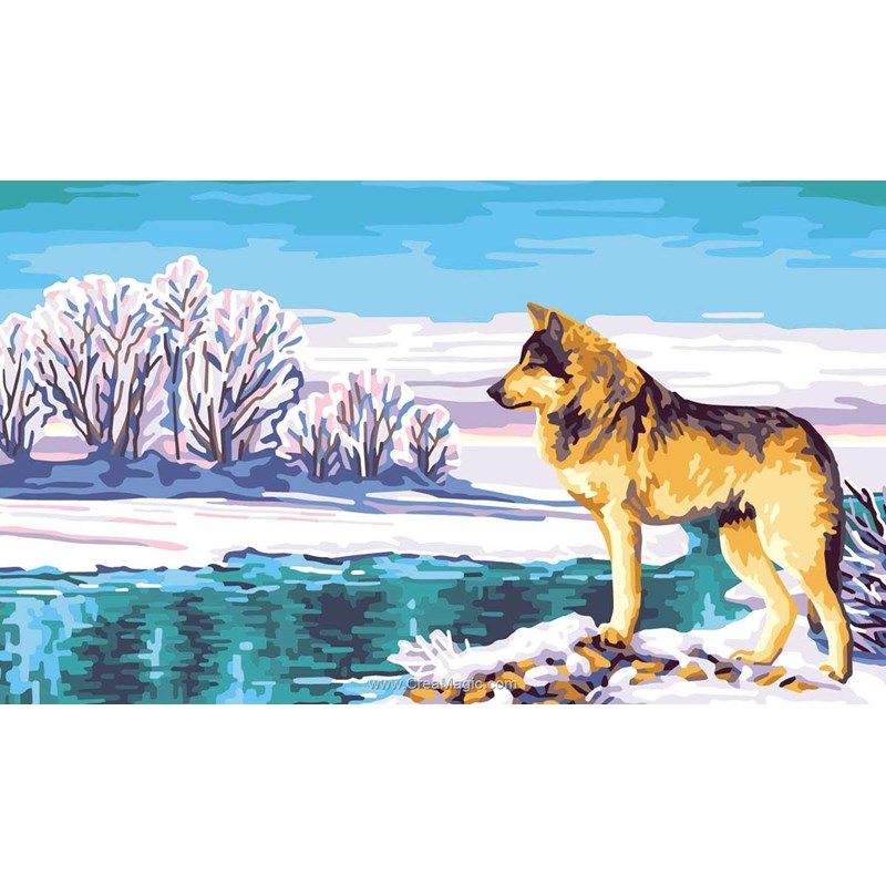 Tampon Scrapbooking "L'hiver Est Arrivé" En Caoutchouc Sur Bois - Dimensions 6x6x2,5 Cm - Couleur Beige - Fabriqué En France