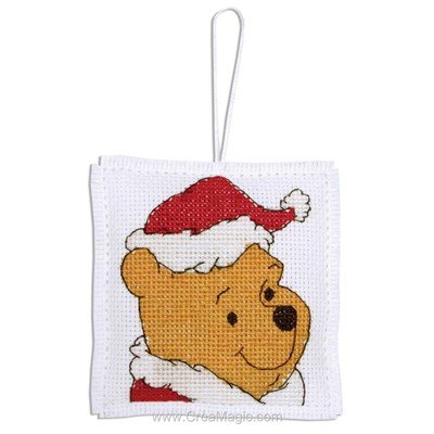 Pooh With Christmas Hat - Anchor