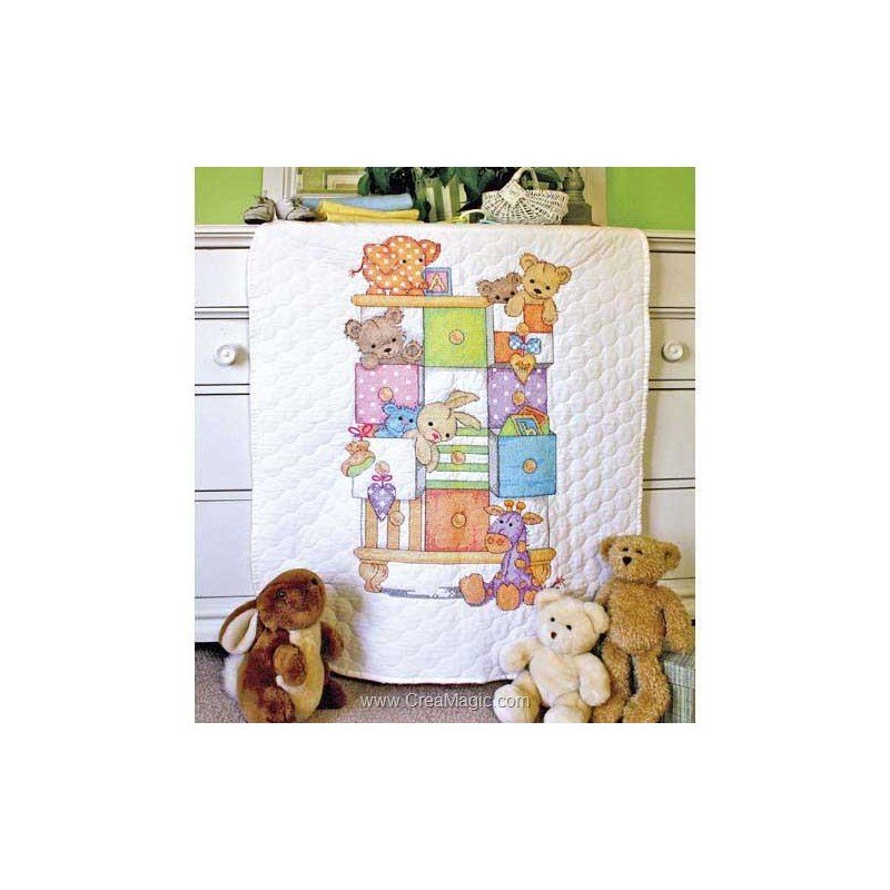 Couverture piquée Baby Drawers Quilt 73537 Supports à broder