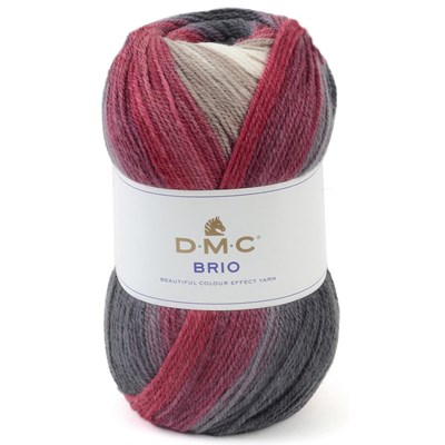 Fil à Tricoter DMC Brio - 100g/345m, 18 Coloris, Doux Pour Vêtements Famille